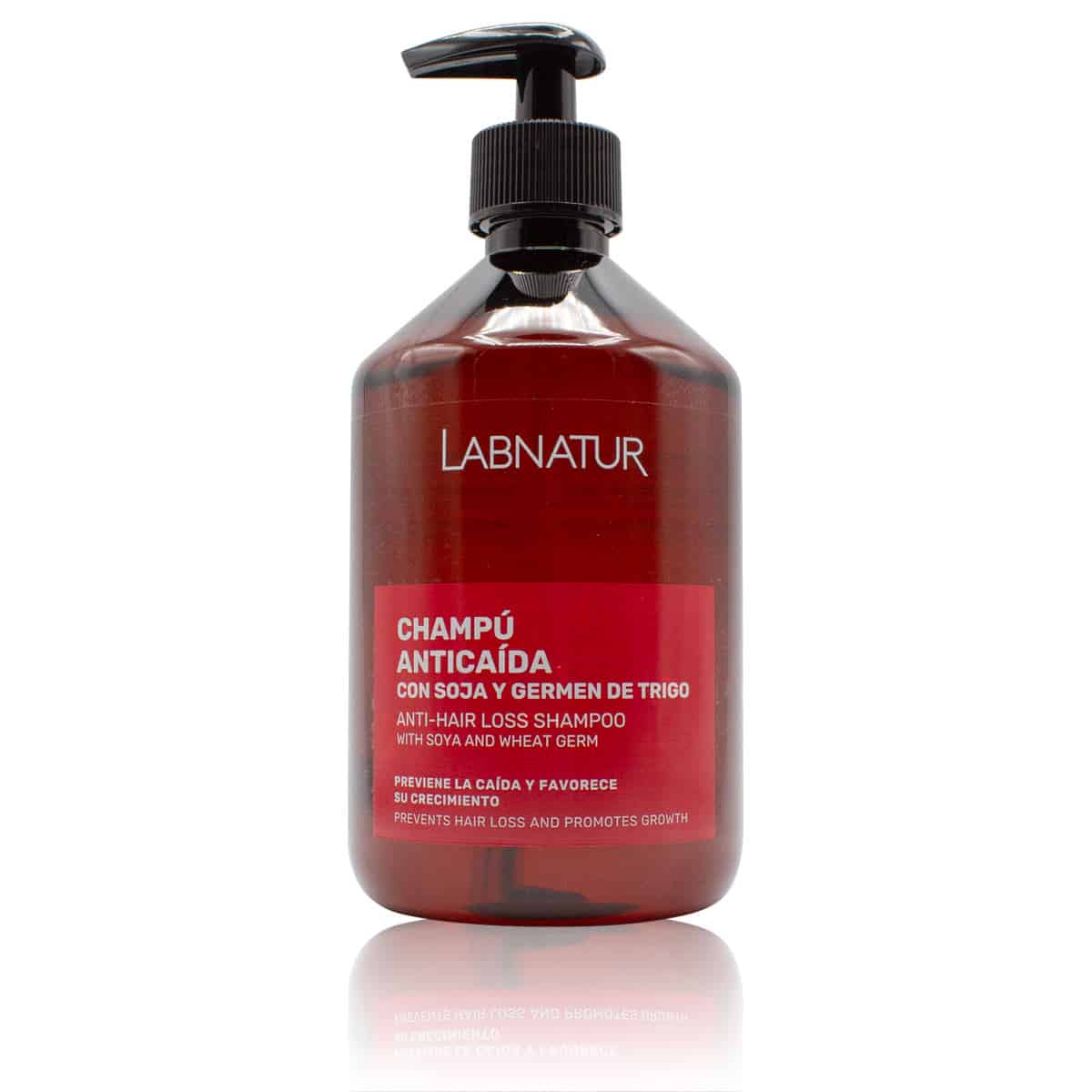 Champú Anticaída con Soja y Germen de Trigo Labnatur 500 ml | Fortalece | Cabello Débil y Fino | Vegano_0