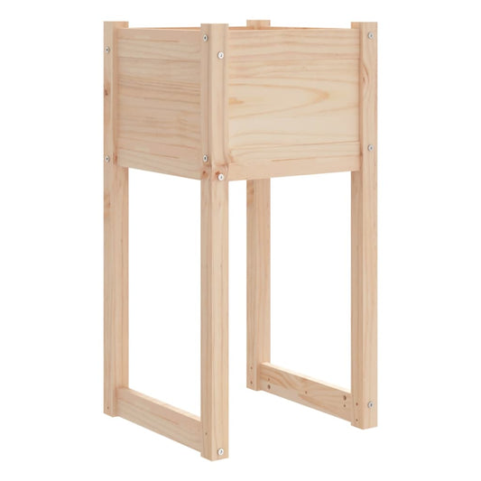 Jardinera De Madera Maciza De Pino 40x40x81 Cm_0