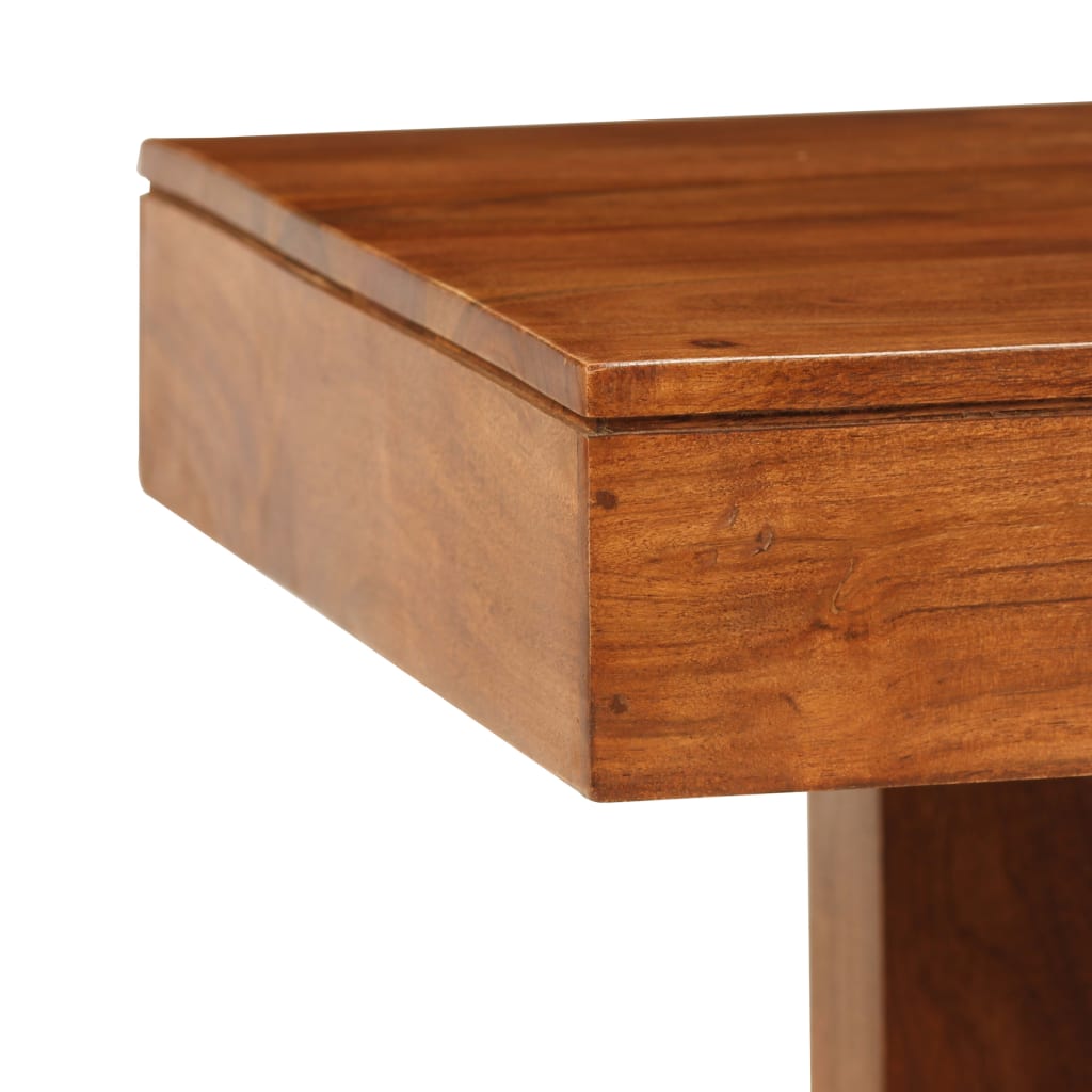 Mesa De Centro Madera Maciza Acacia Acabado Miel 100x50x30 Cm_4