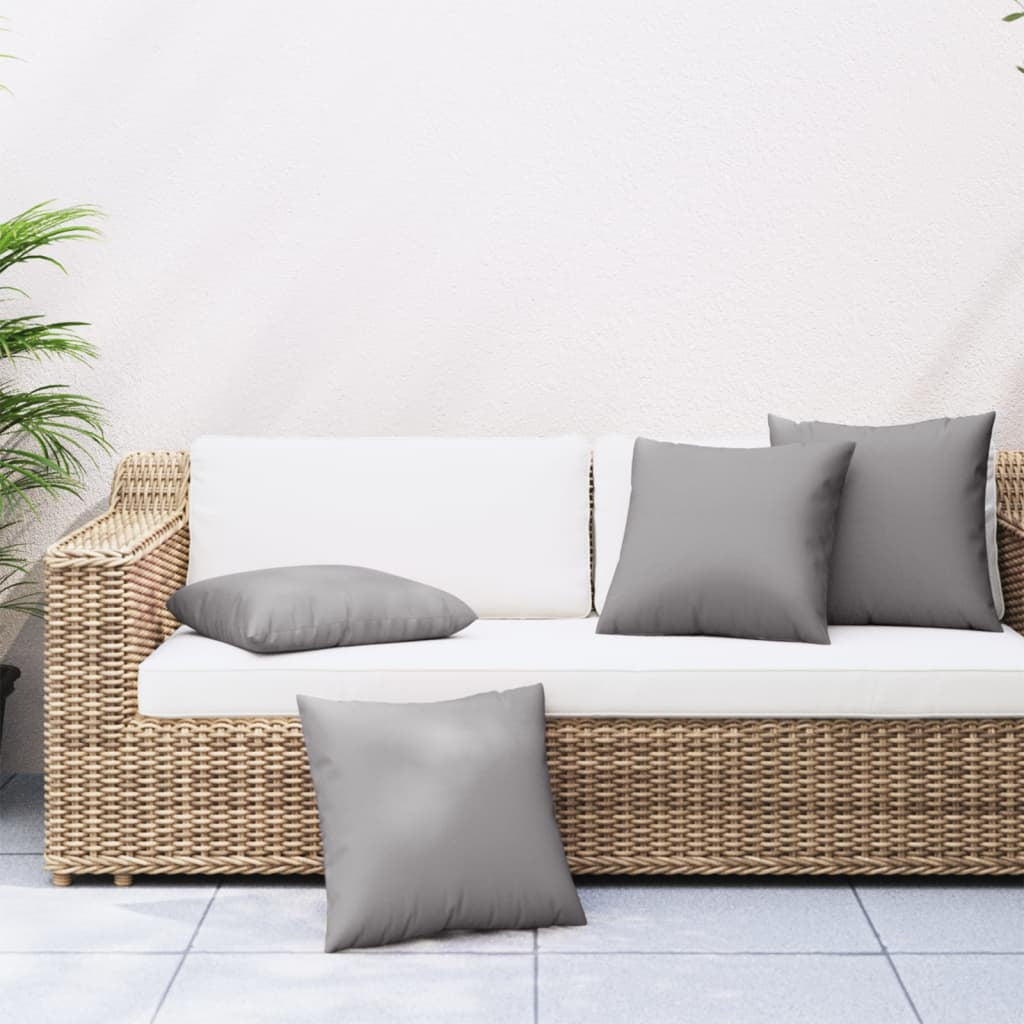 Vidaxl Cojines Decorativos 4 Uds Tela Gris 60x60 Cm_1