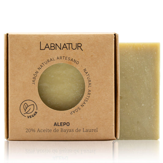Jabón Natural Artesano de Alepo 20 % Labnatur 80 g | Nutre y Protege | Piel Sensible | Vegano_0