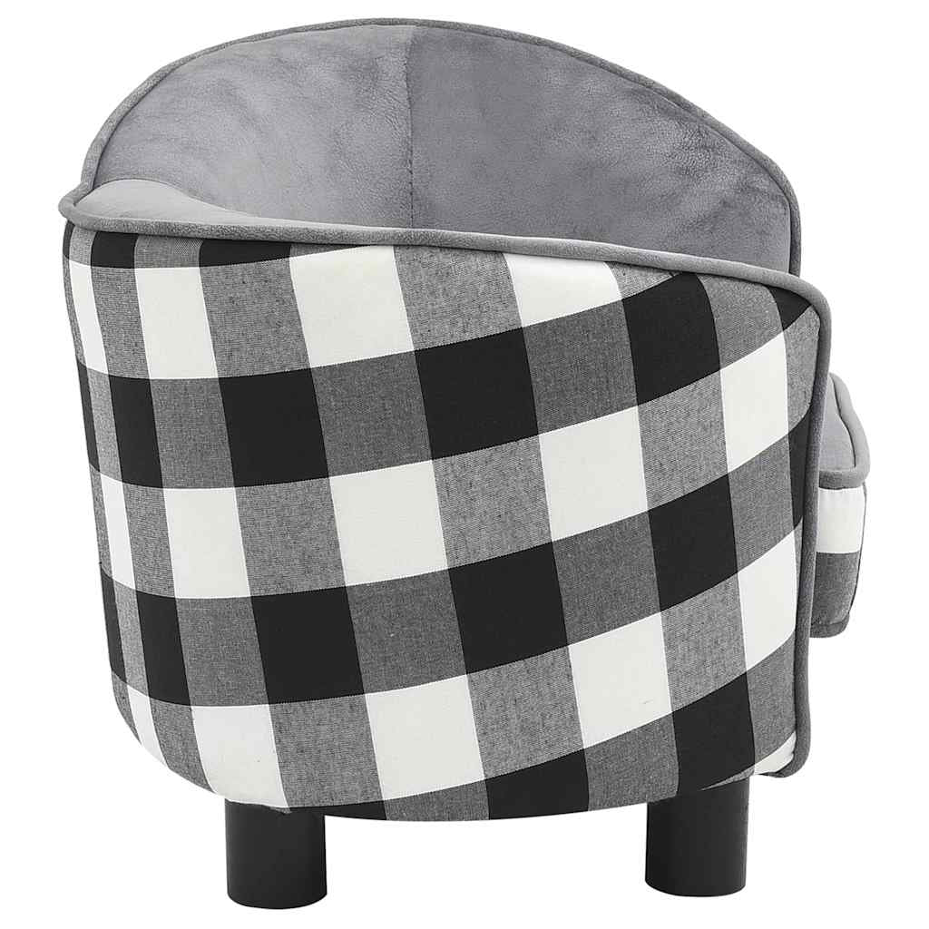 Vidaxl Sofá Para Perro Felpa Gris 68x38x38 Cm_4
