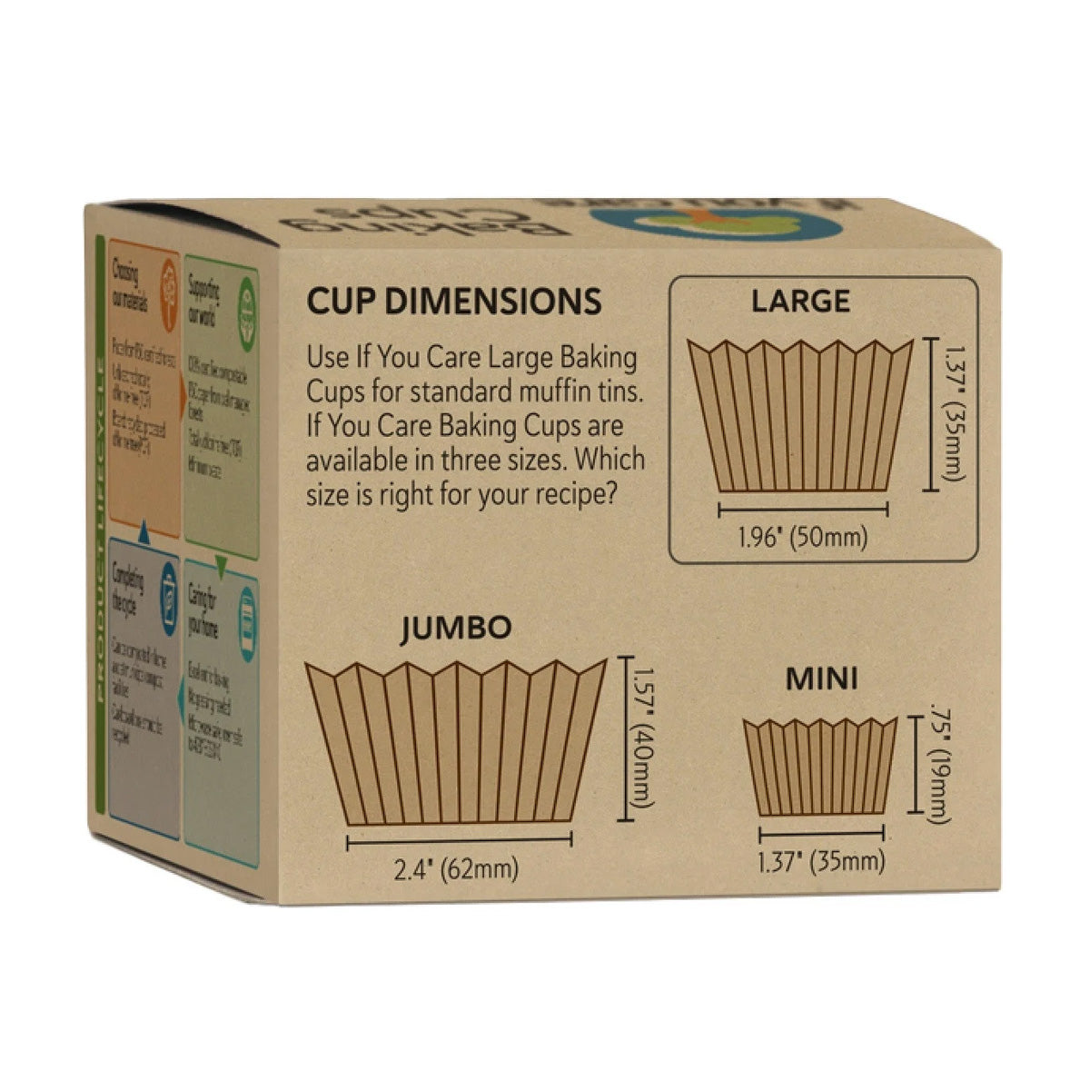 Moldes de magdalenas de papel medianos If you care 240 uds