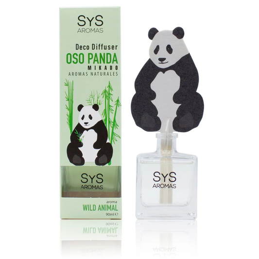 Difusor de Varillas Oso Panda Wild Animal 90 ml | Aroma Fresco y Natural | Mikado Decorativo | Ambiente Infantil_0
