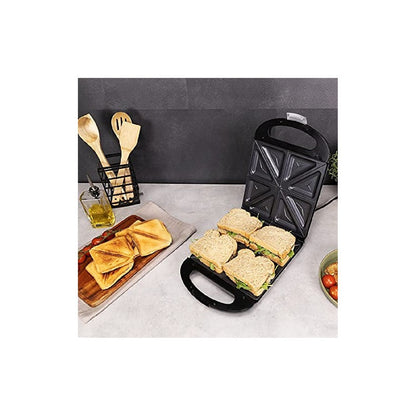 Sandwichera Rock'ntoast Family. 1500 W, Capacidad Para 4 Sandwiches, Revestimiento Antiadherente, Rapidez De Calentamiento Y Tostado Uniforme, Acero_4