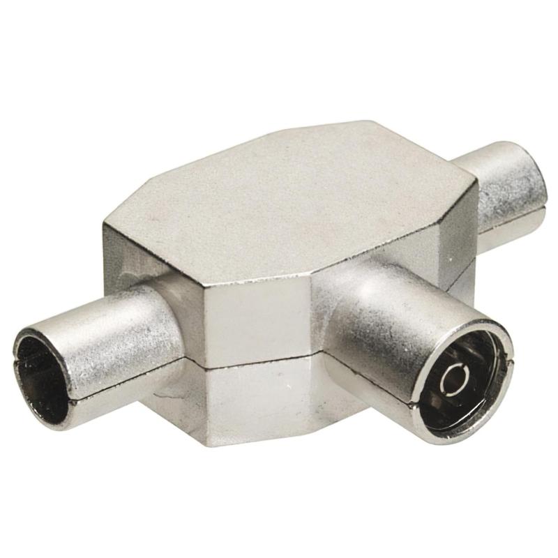 Distribuidor Tv Blindado Metal 1 Hembra + 2 Machos