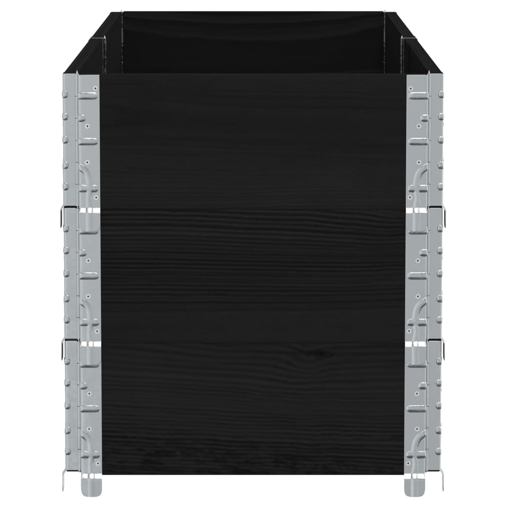 Jardinera De Madera Maciza De Pino Negro 150x50 Cm_3