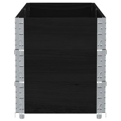 Jardinera De Madera Maciza De Pino Negro 150x50 Cm_3