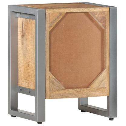 Mesita De Noche De Madera De Mango Rugosa 40x30x50 Cm_2