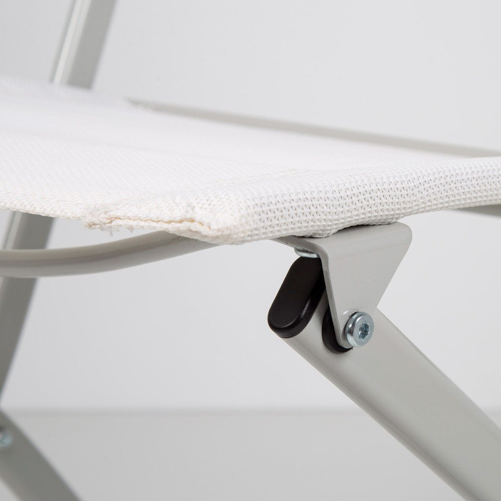 Silla Plegable Jardín Tejido Reforzado Blanca Aktive_4