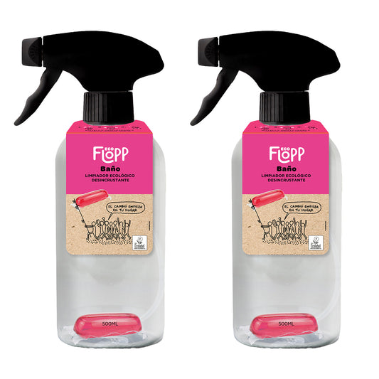 Embalagem de 2 frascos de casa de banho FLOPP ECO 500ml + 1 cápsula, Flopp, 500ml