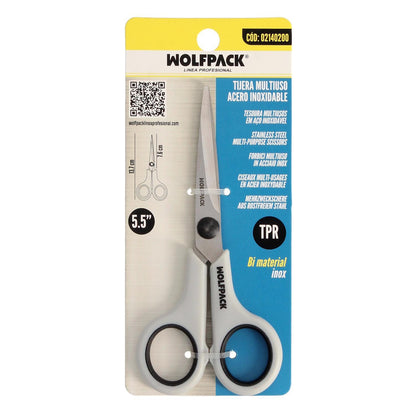 Tijeras Multiuso Acero Inoxidable 5,5 / 140 Mm. Hojas Acero Inoxidable, Mango Comodo Y Suave_2