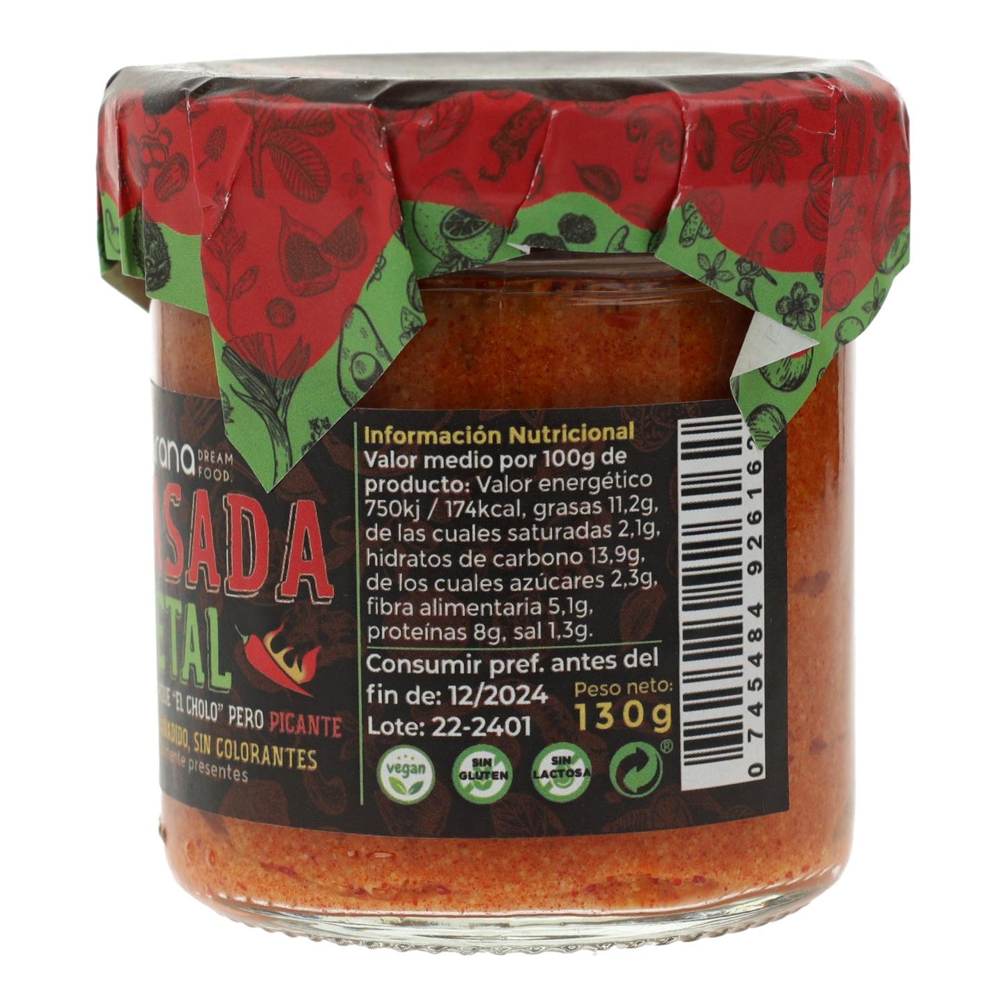 Sobrasada vegan picante de guimarana 130 g