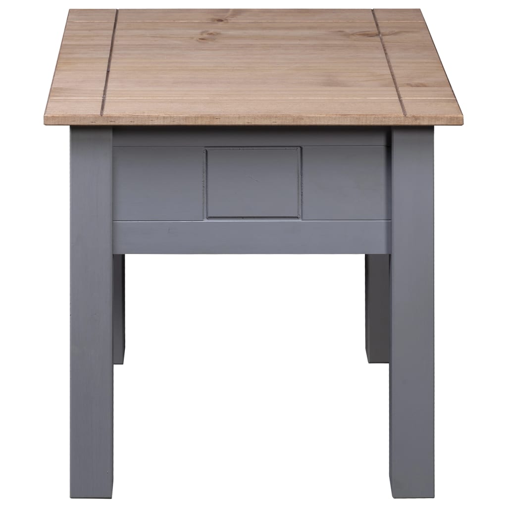 Mesita De Noche Madera Pino Estilo Panamá Gris 50,5x50,5x52,5cm_2