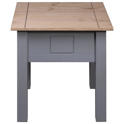 Mesita De Noche Madera Pino Estilo Panamá Gris 50,5x50,5x52,5cm_2