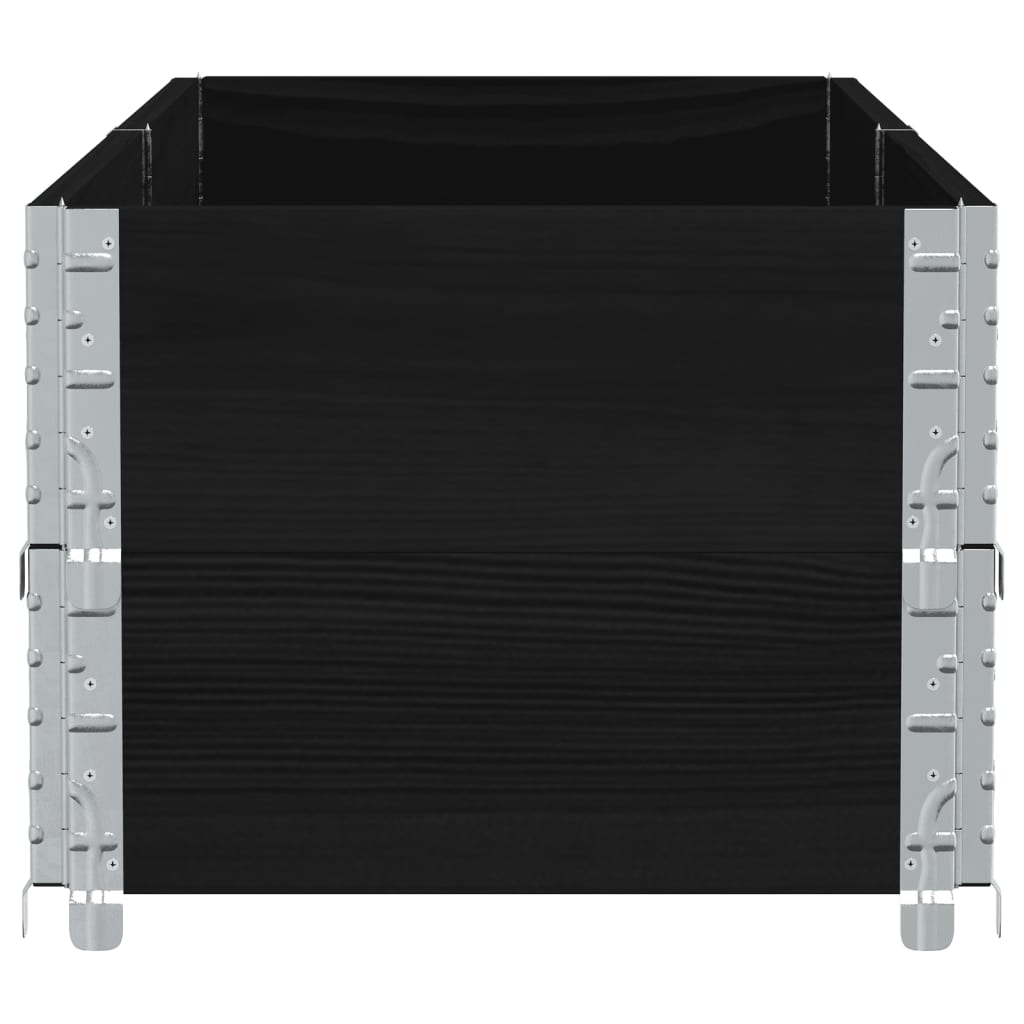 Jardinera De Madera Maciza De Pino Negro 150x50 Cm_3