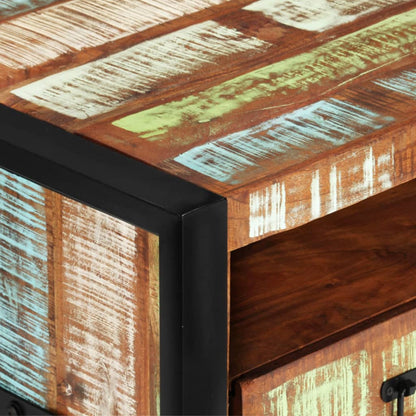 Mesa De Centro De Madera Maciza Reciclada 100x50x41 Cm_4