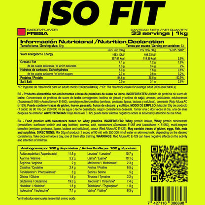 Iso Fit - 1kg - Fresa - Aumenta La Masa Muscular - Masmusculo_5