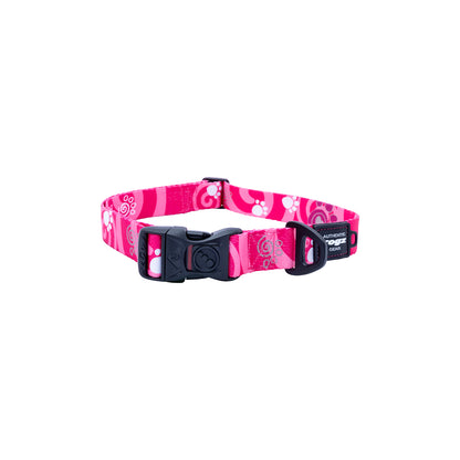 Collar Para Perro, Modelo Fusion De Rogz, Estampado Huellas Rosa. Talla L (21-40kg)_3
