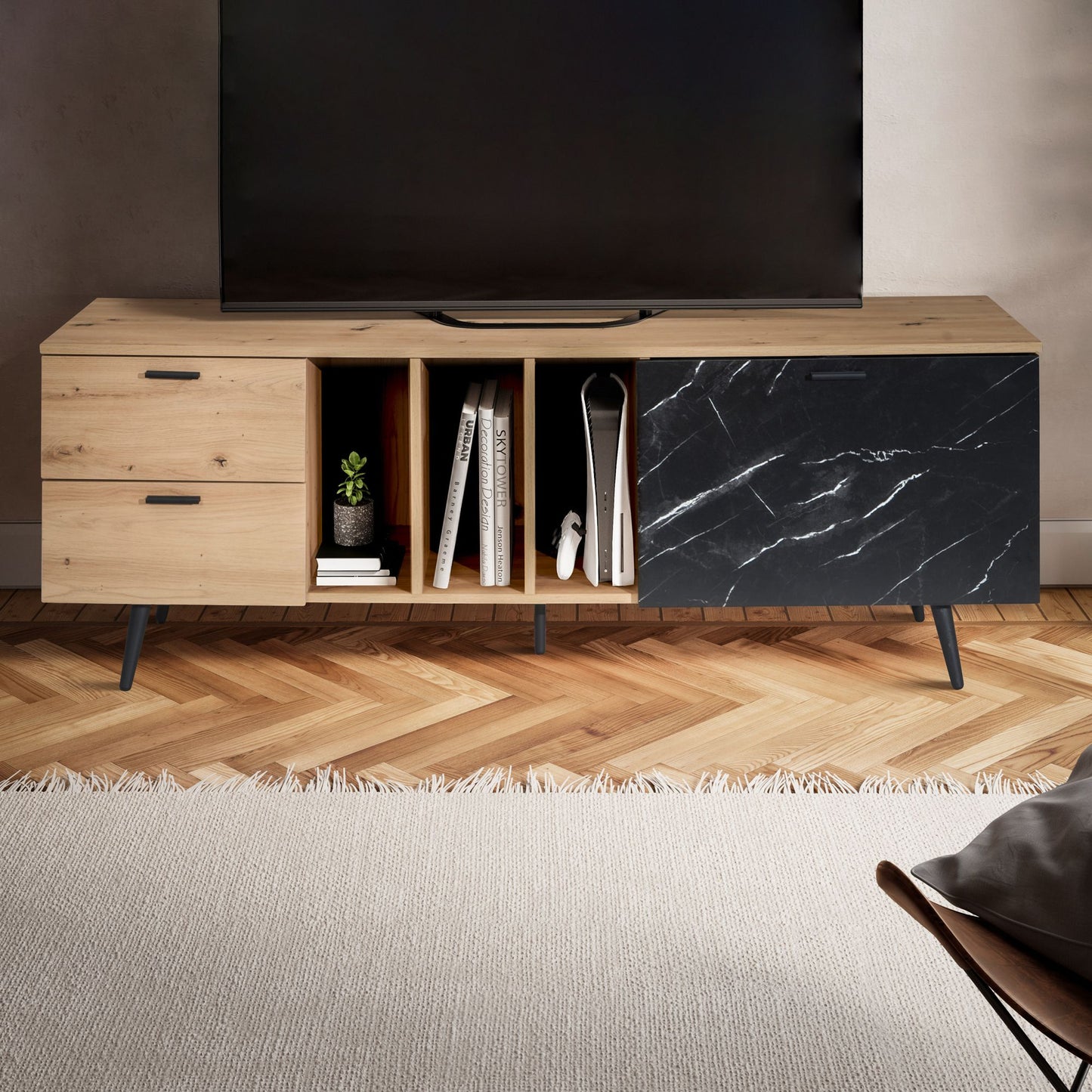 Mueble De Tv Elegante Y Minimalista Modelo Wl6.821_1