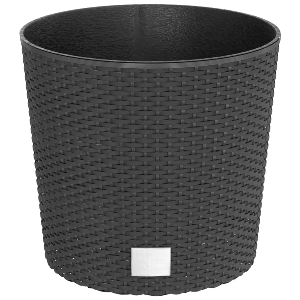 Macetero Interior Extraíble Pp Ratán Gris Antracita 15/15,3 L_0