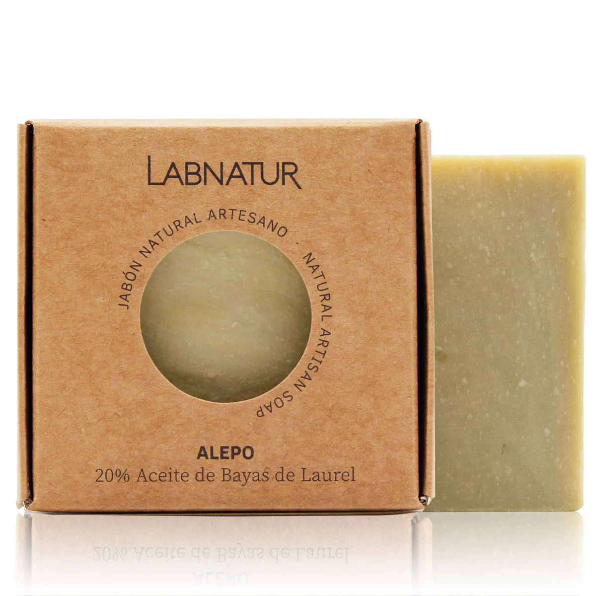 Jabón Natural Artesano de Alepo 20 % Labnatur 80 g | Nutre y Protege | Piel Sensible | Vegano_0