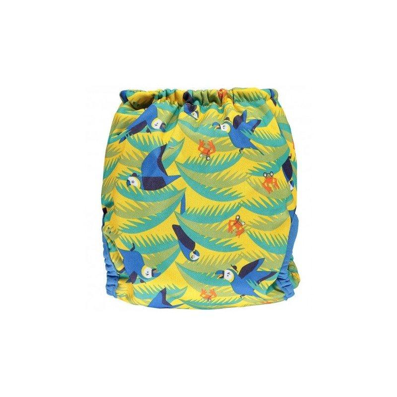 Fralda de pano de bambu Parrot com fecho de encaixe e encaixe