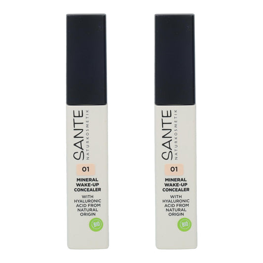 Pack de 2 corretores Mineral Wake-Up 01 Neutral Ivory Sante 8 ml