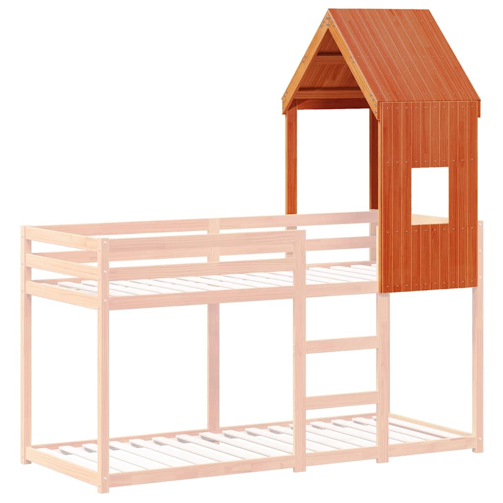 Techo De Cama Infantil Madera Maciza Pino Marrón 60x99x139,5 Cm_2