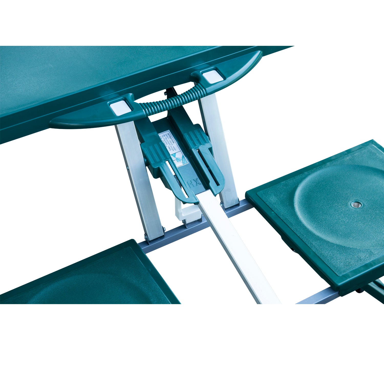 Outsunny Mesa Plegable De Camping Con 4 Asientos Agujero Para Sombrilla Picnic_3