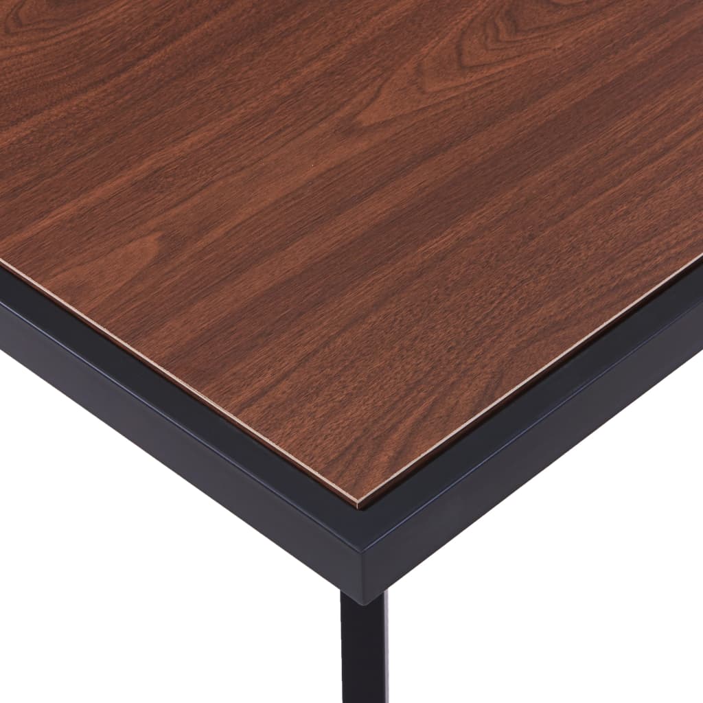 Mesa De Comedor Mdf Natural Y Negro 120x60x75 Cm_2