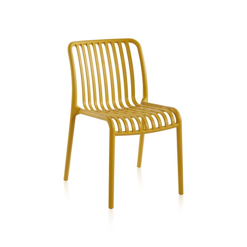 Pack 4 Sillas De Exterior Jamie Polipropileno, Mostaza, 58 X 80 X 46_2