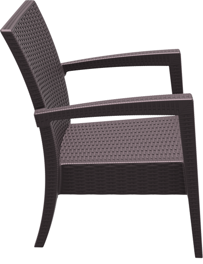 Siesta Exclusive Pack De 2 Sillones Miami Lounge Armchair Ratán Marrón_1