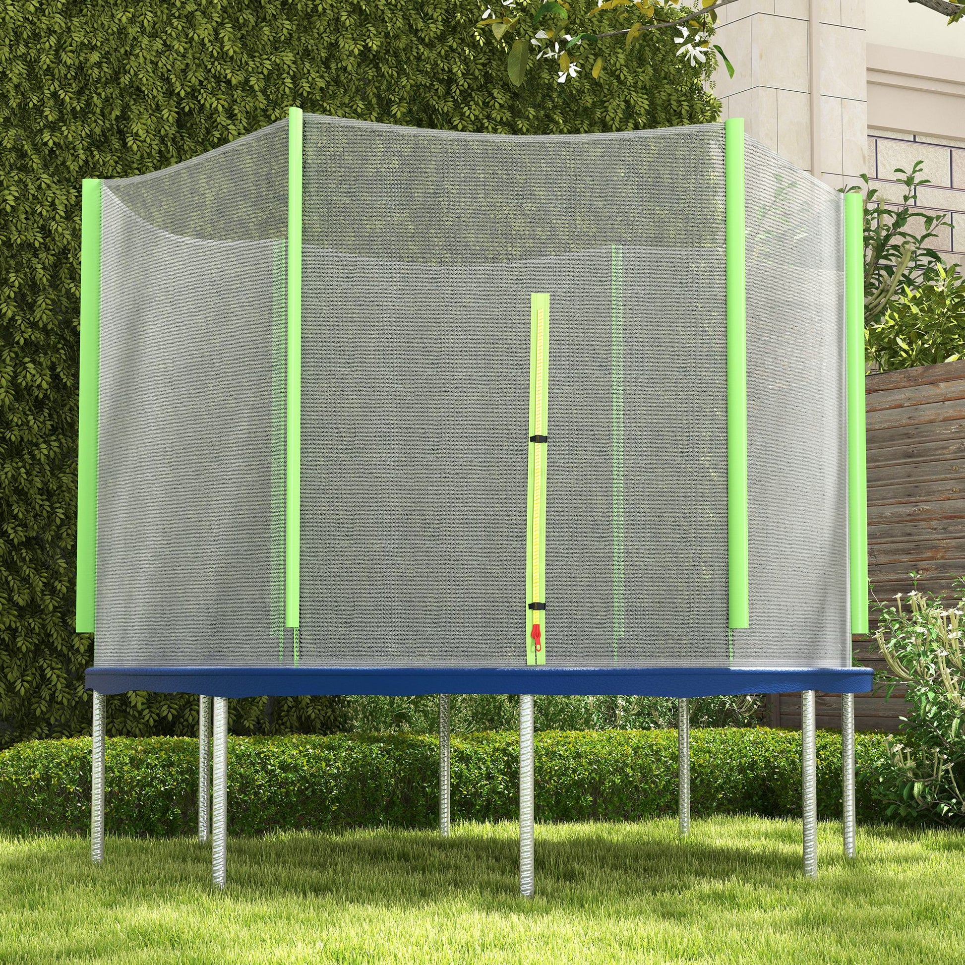 Sportnow Red De Seguridad Para Cama Elástica Ø244 Cm Para 6 Postes Rectos Verde_3