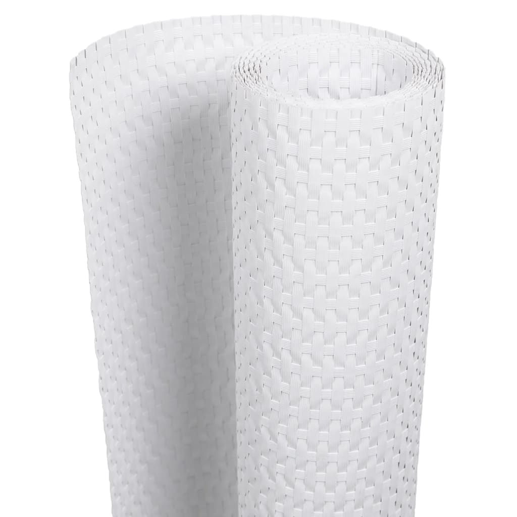 Toldo Para Balcón Ratán Sintético Blanco 400x80 Cm / Vetonek_3