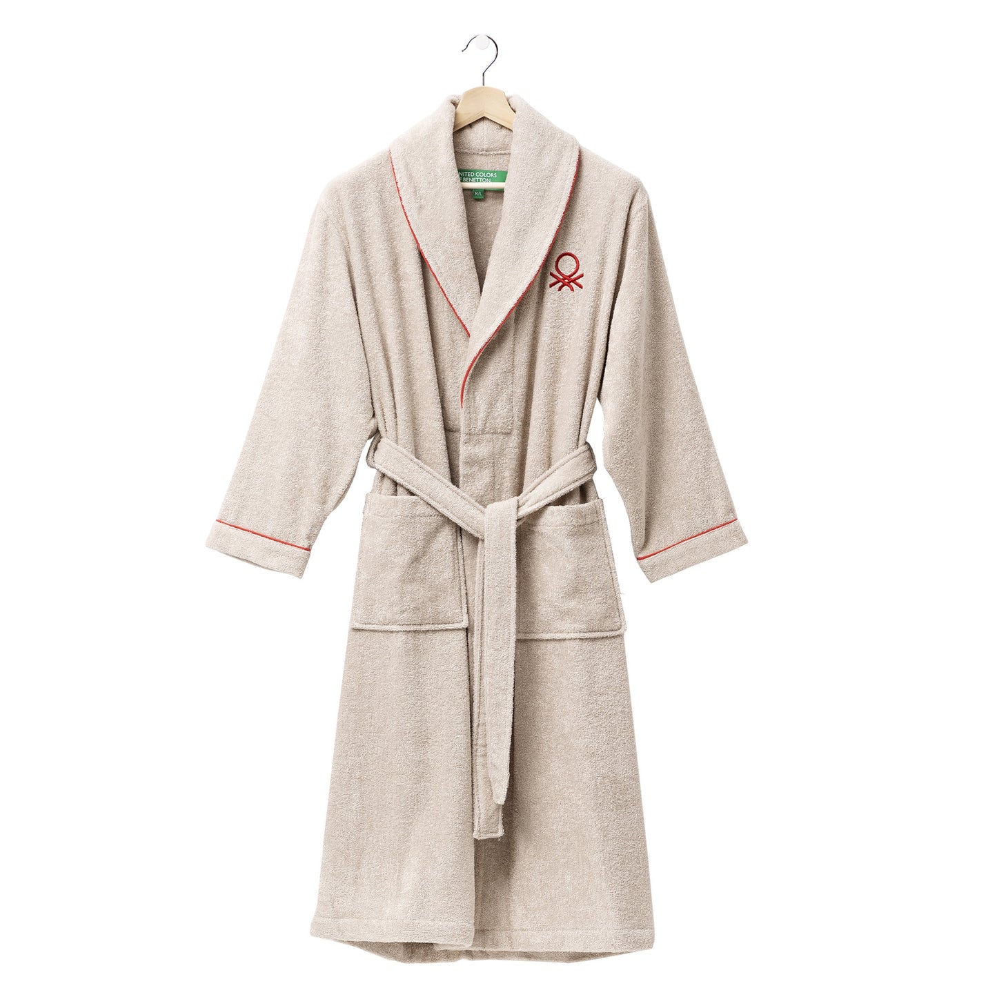 Albornoz L/xl 360gsm 100%algodon Beige Casa Benetton