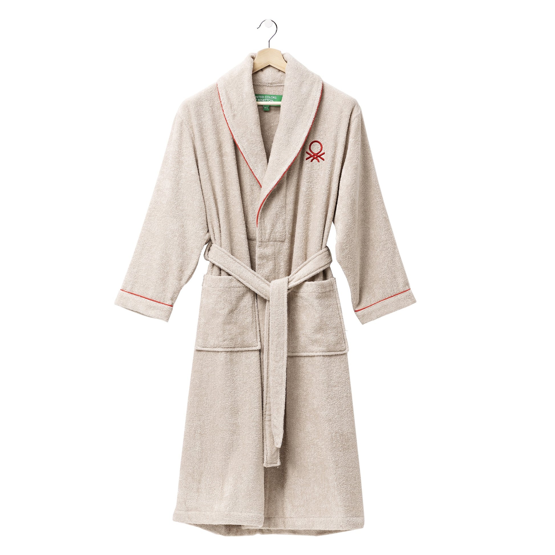 Albornoz L/xl 360gsm 100%algodon Beige Casa Benetton