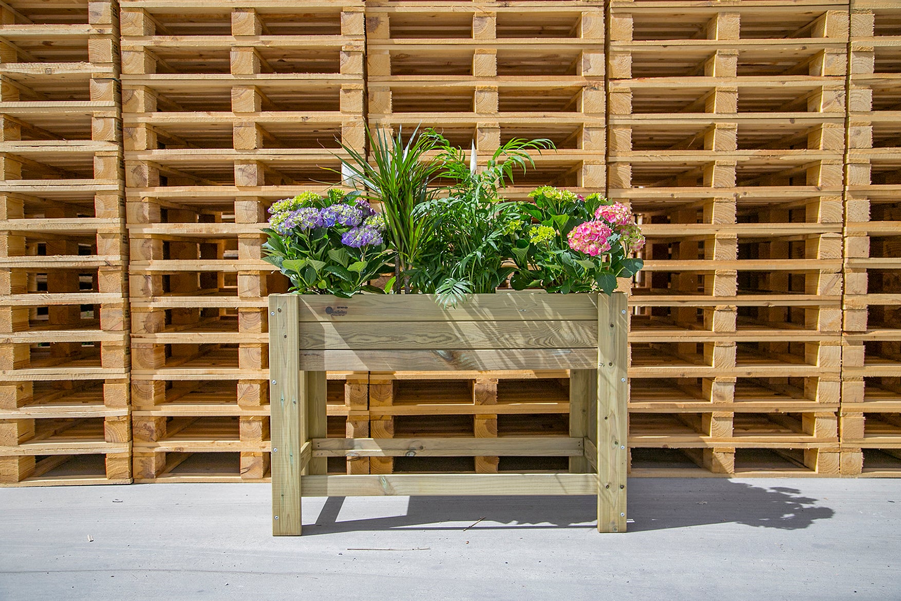 Mesa De Cultivo La Huertezuela De Madera Tratada Autoclave De 119 X 65 X 80 Cm 180l + Bolsa Geotextil_4