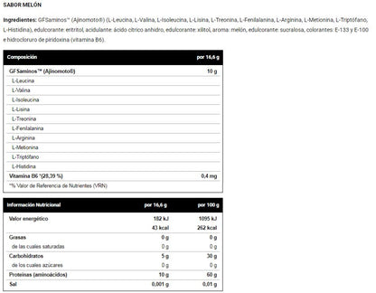 Gfs Aminos - 340g - Melón - Esenciales E Hidrolizados - Vitobest_5