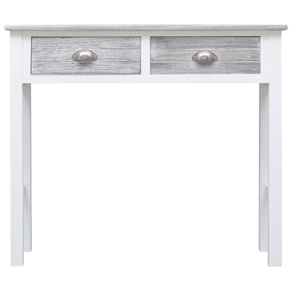 Mesa Consola De Madera Gris 90x30x77 Cm_2