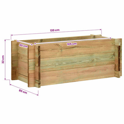 Cama Elevada De Verduras Para Jardín Verde 120 X 80 X 32 Cm_4