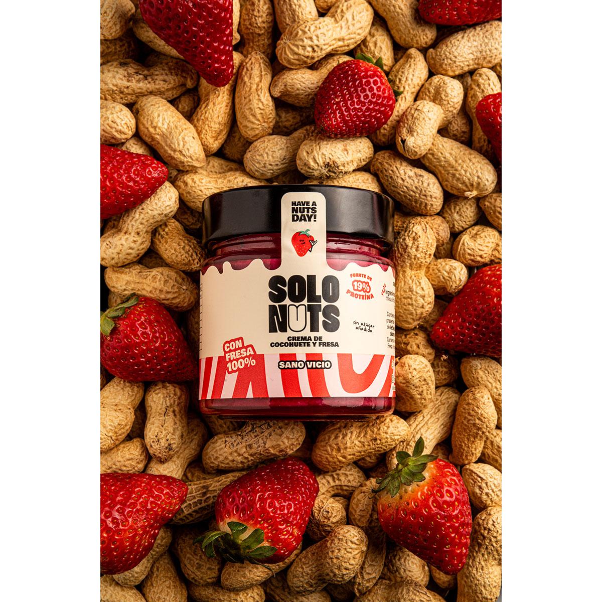SOLONUTS Creme de Amendoim e Morango 100% natural 200 g