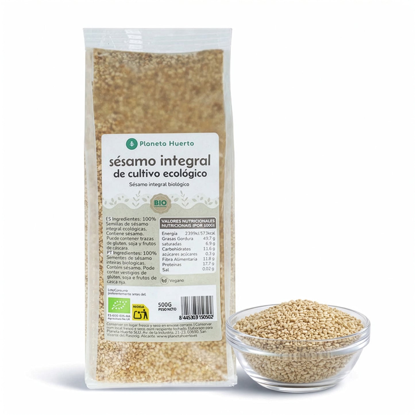 Sésamo cru integral ECO Planeta Huerto 500 g