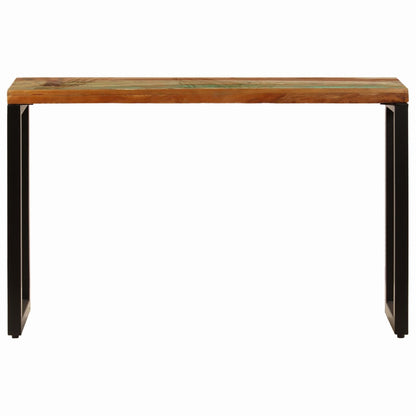 Mesa Consola Madera Maciza Reciclada Y Acero 120x35x76 Cm_1