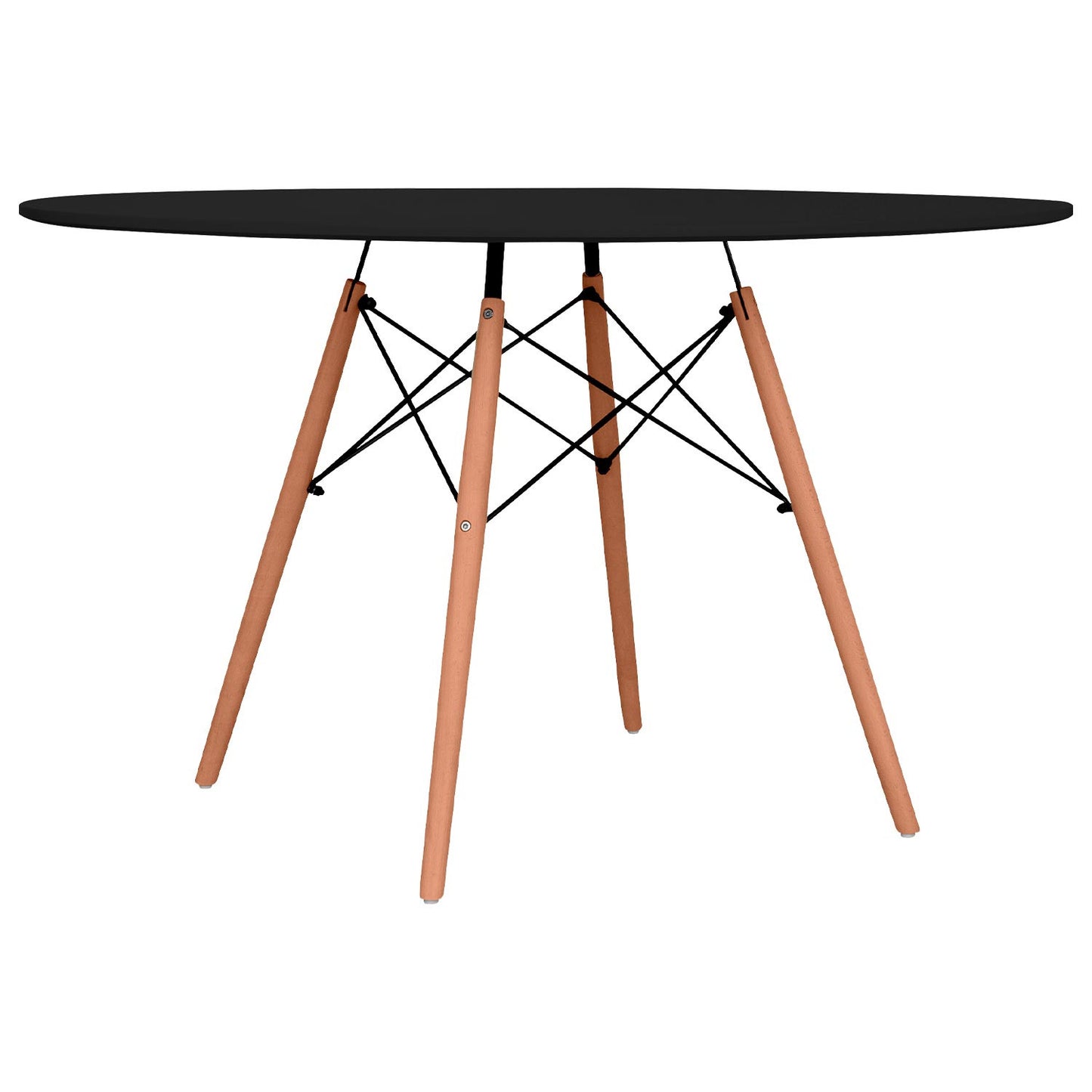 Mesa Redonda De Comedor Estilo Nórdico 74x120cm Thinia Home_1