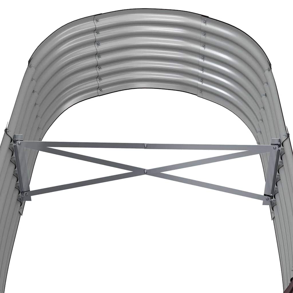 Jardinera Arriate Acero Galvanizado Marrón 152x80x36 Cm_4