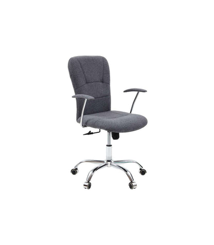 Sillón Despacho Giratorio Maggie Tapizada En Tejido Gris, 56 Cm(ancho) 98.5/107.5 Cm(altu_0
