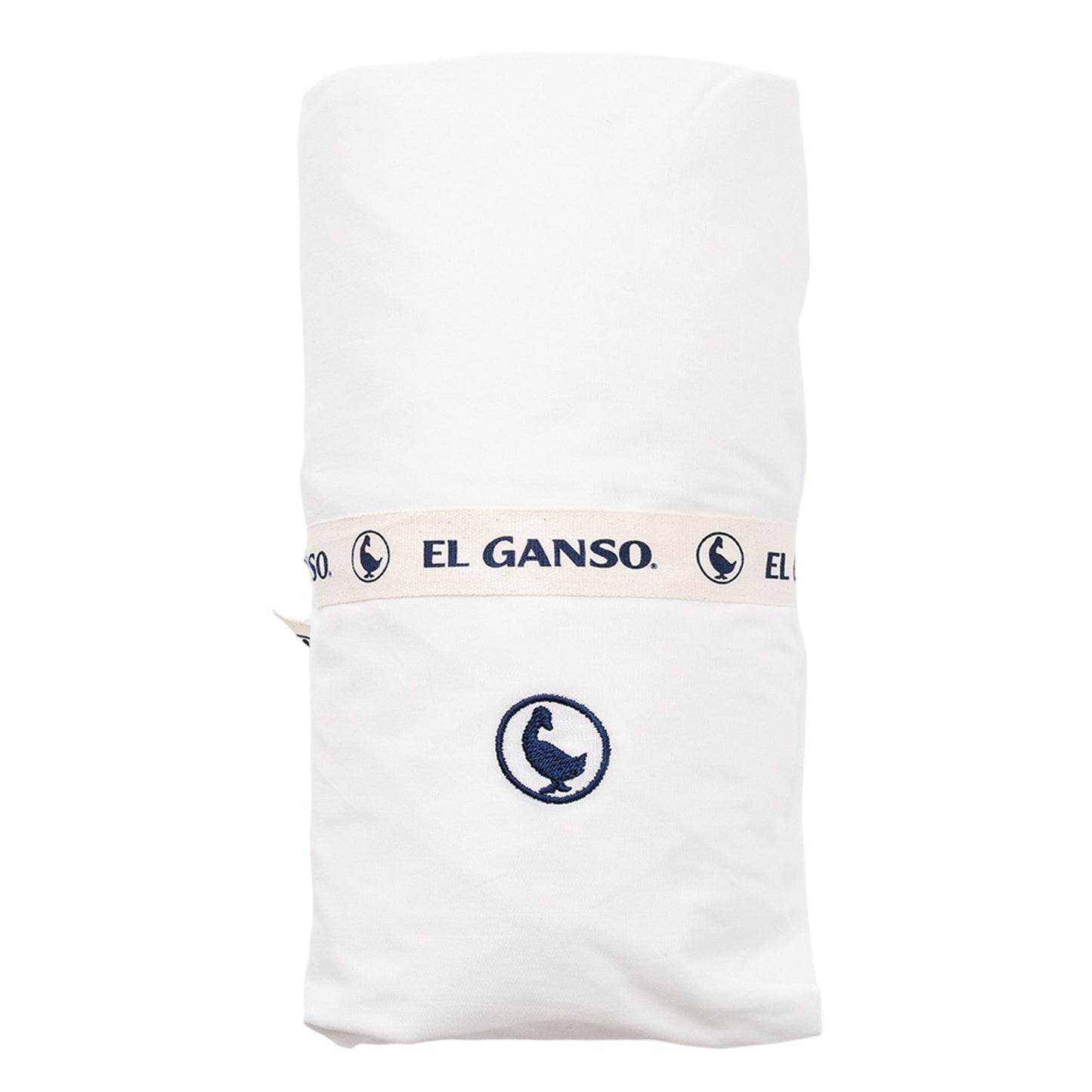 Sábana Bajera 90x200cm Blanca 100% Algodón 180tc. Elegancia Con Logo Bordado._0
