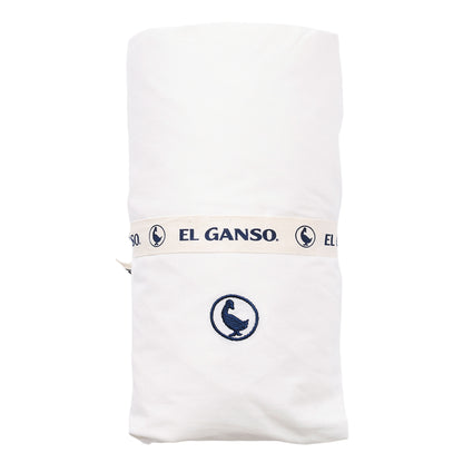 Sábana Bajera 90x200cm Blanca 100% Algodón 180tc. Elegancia Con Logo Bordado._0