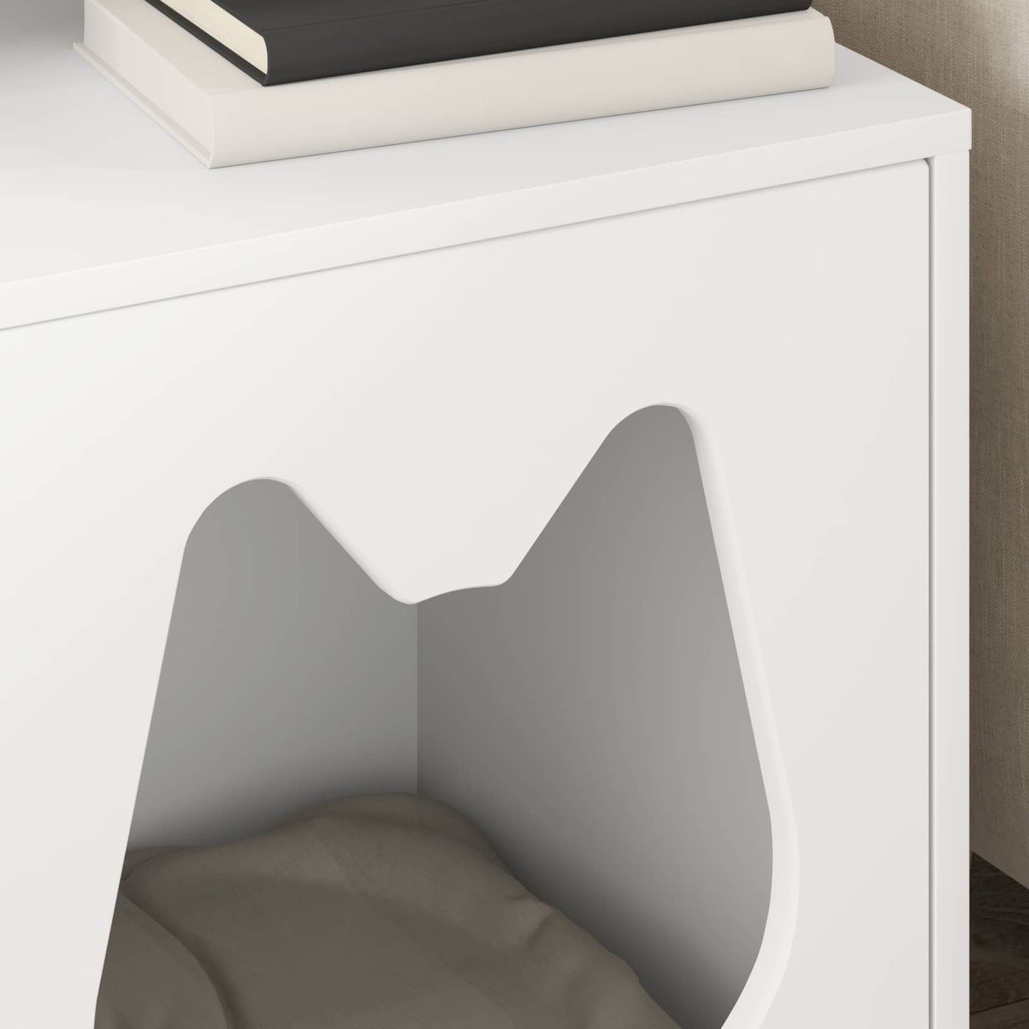 Casa Para Gatos 42,5 X 40 X 53,5 Cm Madera De Ingeniería_3